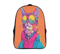 kaiyun Chat humanoïde fou Femme Sac À Dos Garçons École Sacs Cartable Style dessin animé Daypacks Adulte Fashion Décontracté Bag College Pack 16 inch