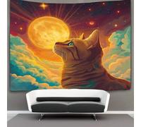 kaiyun Chats Tapisserie,Étoiles Corps célestes Tenture Murales Pour Chambre Tapisserie Esthétique,décoration De La Maison Pour Le Salon 100cmx150cm