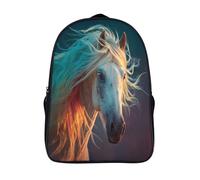kaiyun Cheval à la Longue crinière flottant au vent Décontractée Sac À Dos Enfants Cartables Fille Garçons Sac D'école Pour Scolaire Ou Voyage 16 inch