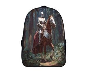 kaiyun Chevalier en armure dans la forêt Sacs À Dos,3D Imprimé Étudiant Cartable Garçons Filles Livre Sac Pour Maternelle Ou Primaire 16 inch