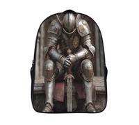 kaiyun Chevalier en armure Sac À Dos Unisexe Loisir Backpack Garçons École Sacs Filles Cartable Daypacks Adulte Léger 16 inch
