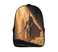 kaiyun Chevalier en armure Sacs À Dos,3D Imprimé Style d'illustration Étudiant Cartable Garçons Filles Livre Sac Pour Maternelle Ou Primaire 16 inch