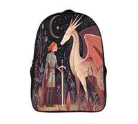 kaiyun Chevalier et Dragon Sacs À Dos Pour Étudiant,Mignonne Décontracté Pour Garçons Filles Cartable Scolaire 16 inch