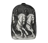 kaiyun Chevalier squelette on Black Background Cartable Imprimé 3D Sac À Dos Pour Ordinateur Portable Unisexe Pour Enfants/étudiants/Adultes 17inch