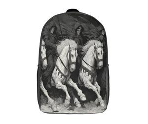 kaiyun Chevalier squelette on Black Background Cartable Imprimé 3D Sac À Dos Pour Ordinateur Portable Unisexe Pour Enfants/étudiants/Adultes 17inch