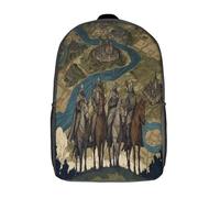 kaiyun Chevalier style château médiéval Sac A Dos Scolaire, Cartable Fille Garçons Enfant,Adolescent Loisir Voyage Utilisation Quotidienne 17inch