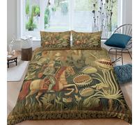 kaiyun Chevaliers Romains Combattant Une dionée Attrape-Mouche Ensemble De Literie en Microfibre Motif Housse De Couette Et Taies d'oreiller Imprimées en 3D pour Enfants Double（200x200cm）
