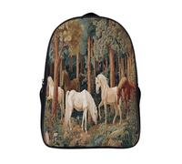 kaiyun Chevaux dans la forêt Décontractée Sac À Dos Enfants Cartables Fille Garçons Sac D'école Pour Scolaire Ou Voyage 16 inch