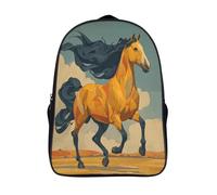 kaiyun Chevaux sur fond de désert Sac À Dos Cartable BackpacK Scolaire Enfants Portable Léger Et Design Respirant Unisexe 16 inch College Pack