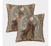 kaiyun Chèvre magicienne, Symboles Magiques Housse De Coussin 40x40cm Paquet De 2 Taies d'oreiller Décorative Adaptée Au Lit,Voiture,canapé,Jardin