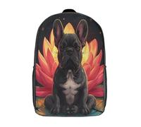 kaiyun Chien Sac À Dos Unisexe Loisir Backpack Garçons École Sacs Filles Posture de lotus en yoga Voituretable Daypacks Adulte Léger 17inch
