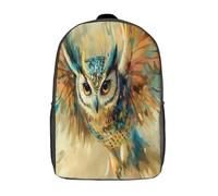 kaiyun Chouette Sacs À Dos,3D Imprimé Faune sauvage Étudiant Cartable Garçons Filles Livre Sac Pour Maternelle Ou Primaire 17inch