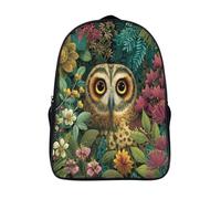 kaiyun Chouette Sacs À Dos,imprim É 3D Cartable Lush Green Plantes And Fleurs Sac Mode Pour Maternelle Ou Primaire 16 inch