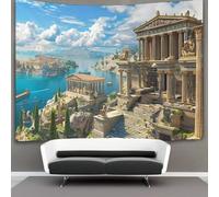 kaiyun Cité grecque antique Tapisserie Pour Décoration Murale,chambre À Coucher, Architecture Tentures Murales Pour Salon 100cmx150cm