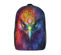 kaiyun Coloré Aigle Sac À Dos,Sac Scolaire Enfant Ado Camping,Voyage Cartable Scolaire,Troisième œil lumineux Sacs Scolaires,17inch