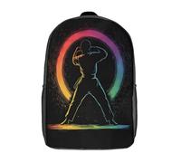 kaiyun Combattant de karatéSacs À Dos Pour Enfants École,Style arts martiaux coloré Grande Capacité Adolescents Sac À Garçons Filles Voyage 17inch