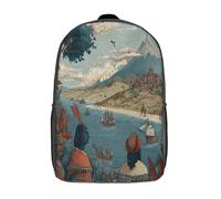kaiyun Costumes traditionnels des peuples autochtones Sac À Dos Enfant Garçon Et Fille Cartable,Explorateur portugais De Sac Dos De Grande Capacité Les Bon Pour L'école Et Les Voyages 17inch