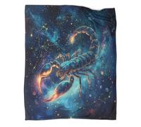 kaiyun Couverture À Motifs Scorpion,Nouvelle Couverture De Dortoir Shining in The Night Sky of The Univers,Douce,Confortable,Moelleuse,Quatre Saisons,60x80inch(150x200cm)