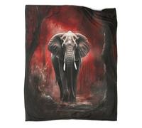 kaiyun Couverture Éléphant en Marche,Style Art de forêt Sombre Housse De Canapé-lit Parfaite 70x80inch(180x200cm),Douce Et Au Toucher,Parfaite pour Garder Toute La Famille Au Chaud