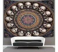 kaiyun Crâne, Mandala Tapisserie Murale À Suspendre, Murales,Plaque De Pique-Nique Décoration Murale Plafond Art Mural 130cmx150cm