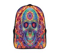 kaiyun Crâne Sac À Dos Filles Cartable Enfants Garçons 16 inch Grande Capacité Adolescents Gothique Sac De Voyage Scolaire Poids Léger