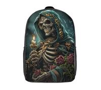 kaiyun Crâne Sac À Dos Voituretable Mort sacrée BackpacK Scolaire Enfants Portable Léger Et Design Respirant Unisexe 17inch College Pack