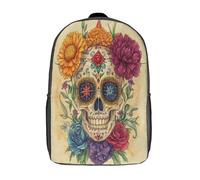 kaiyun Crânes de sucre, Soucis Sac À Dos Unisexe Loisir Backpack Garçons École Sacs Filles Géométrie sacrée Cartable Daypacks Adulte Léger 17inch