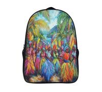 kaiyun Culture et art de Sainte-Lucie Décontractée Sac À Dos Enfants Cartables Foule de plumes Fille Garçons Sac D'école Pour Scolaire Ou Voyage 16 inch