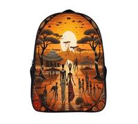 kaiyun Culture ethnique africaine Sac À Dos Enfants - Garçons Filles Motif tribals Cartable Scolaire Adolescents Bon Pour L'école Et Les Voyages 16 inch