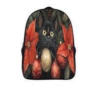 kaiyun Cute Black Discussion, Christmas Tree Sac À Dos Filles Cartable Enfants Garçons 16 inch Grande Capacité Adolescents Fleurs And Fleur Bulbs Sac De Voyage Scolaire Poids Léger