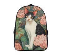 kaiyun Cute Devon Rex Discussion Décontractée Sac À Dos Enfants Cartables Symphonie de Plantees et Calla Rose Fille Garçons Sac D'école Pour Scolaire Ou Voyage 16 inch