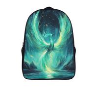 kaiyun Cyan Phénix Sacs À Dos Adolescents,Design Respirant Voituretable Aurores Boréales,Sac À Dos Enfant Pour Ecole,Garçon,Fille,Primaire 16 inch