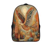 kaiyun Dans la forêt d'automne, un phénix déploie ses ailes et s'envole Sacs À Dos,3D Imprimé Étudiant Cartable Garçons Filles Livre Sac Pour Maternelle Ou Primaire 16 inch