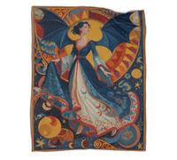 kaiyun Déesse de la Lune Jeté À Motifs pour Camping en Plein Air,Chaud Art Grec Antique ou Style médiéval européen Jeté Léger pour Canapé-lit 40x50inch(100x130cm)