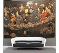 kaiyun Défilé nocturne traditionnel japonais des cent démons Tapisserie Murale À Suspendre, Pour Décoration De Chambre À Coucher,fête D'anniversaire Ou Toile De Fond De Jardin 100cmx150cm