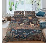 kaiyun Désert Nocturne Housse De Couette Ado Adulte avec Taie d'oreiller,3 Pièces Parure De Lit en Microfibre 3D Imprimé Motif King(220x240cm)