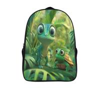 kaiyun Dessin animé Caméléon Sacs À Dos,imprim É 3D Cartable Tortue Sac Mode Pour Maternelle Ou Primaire 16 inch