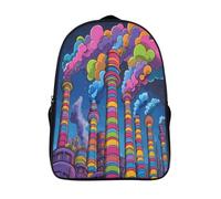 kaiyun Dessin animé Magie Factory Sacs À Dos Adolescents,Design Respirant Cartable Coloré Striped Chimney,Sac À Dos Enfant Pour Ecole,Garçon,Fille,Primaire 16 inch