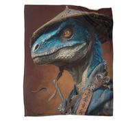 kaiyun Dinosaures Combattants Couverture Imprimée en 3D Édredon en Peluche Douce pour Lits Et Canapés De Vacances,60x80inch(150x200cm)