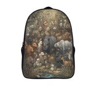 kaiyun Divers mammifères dans un monde fantastique Sac À Dos Enfant Fille Garçons Adolescents Primaire Avec Boucle De Réglage Cartables Scolaires 39x29x16cm
