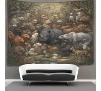 kaiyun Divers mammifères dans un monde fantastique Tapisserie Murale Tentures Murales Pour Salon Tenture Murale Décorative Pour Chambre 180cmx230cm