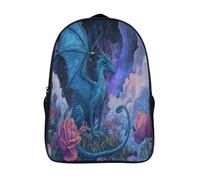 kaiyun Dragon bleu Sacs À Dos,3D Imprimé Ciel étoilé coloré Étudiant Cartable Garçons Filles Livre Sac Pour Maternelle Ou Primaire 16 inch