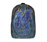 kaiyun Dragon en armure bleue et or Sac À Dos Enfant,Léger Mignon Cartable Garçons Filles Étudiant Utilisation Quotidienne Sac 17inch