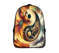 kaiyun Dragon, Phénix Sacs À Dos Adolescents,Design Respirant Cartable Forme Yin Yang,Sac À Dos Enfant Pour Ecole,Garçon,Fille,Primaire 16 inch
