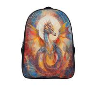 kaiyun Dragon Sac À Dos Cartable Géométrie sacrée Pattern BackpacK Scolaire Enfants Portable Léger Et Design Respirant Unisexe 16 inch College Pack