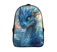 kaiyun Dragonà écailles bleues Sac À Dos Unisexe Loisir Backpack Garçons École Sacs Filles Calm Ocean Vagues Cartable Daypacks Adulte Léger 16 inch