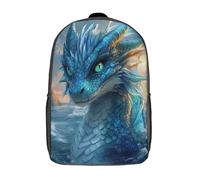 kaiyun Dragonà l'échelle bleue Sac À Dos Enfants - Garçons Filles Calm Océan Vagues Cartable Scolaire Adolescents Bon Pour L'école Et Les Voyages 17inch