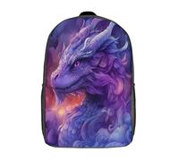 kaiyun DragonSac À Dos Unisexe Loisir Backpack Garçons École Sacs Filles Flamme violette Cartable Daypacks Adulte Léger 17inch