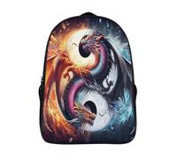 kaiyun DragonSacs À Dos,3D Imprimé Forme Yin Yang Étudiant Cartable Garçons Filles Livre Sac Pour Maternelle Ou Primaire 16 inch
