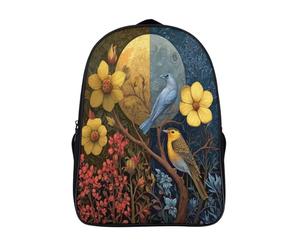 kaiyun Égalité du jour et de la nuit : printemps, fleurs et oiseaux Décontractée Sac À Dos Enfants Cartables Fille Garçons Sac D'école Pour Scolaire Ou Voyage 39x29x16cm